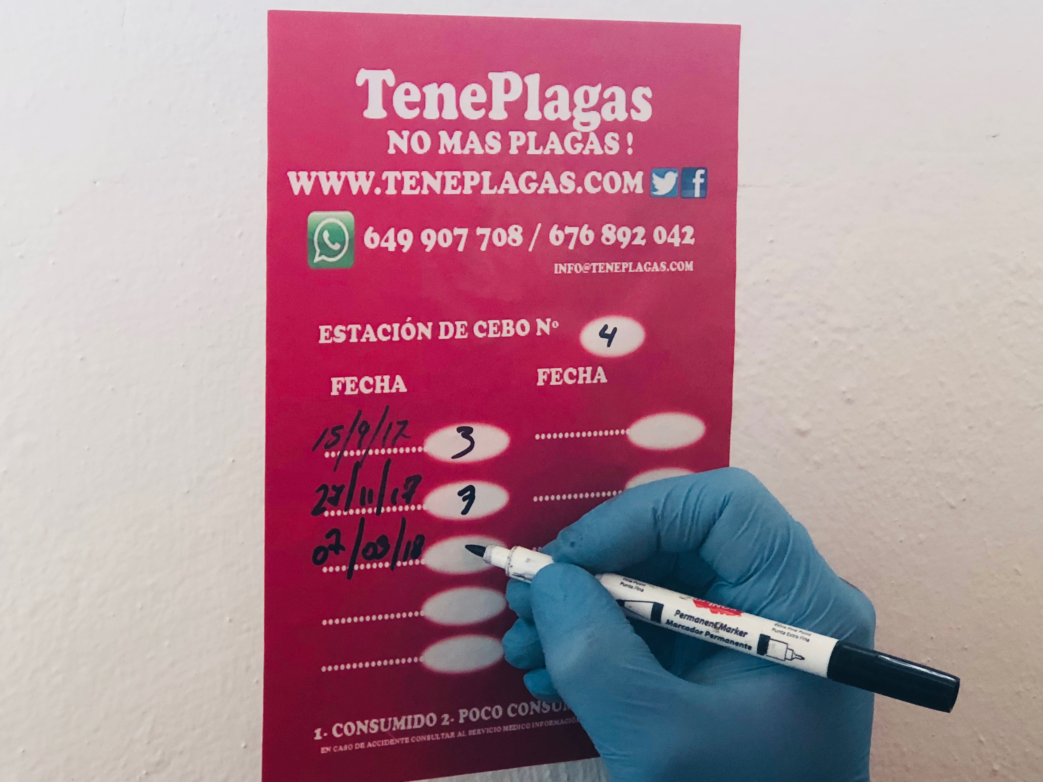 cartel indicativo desratización