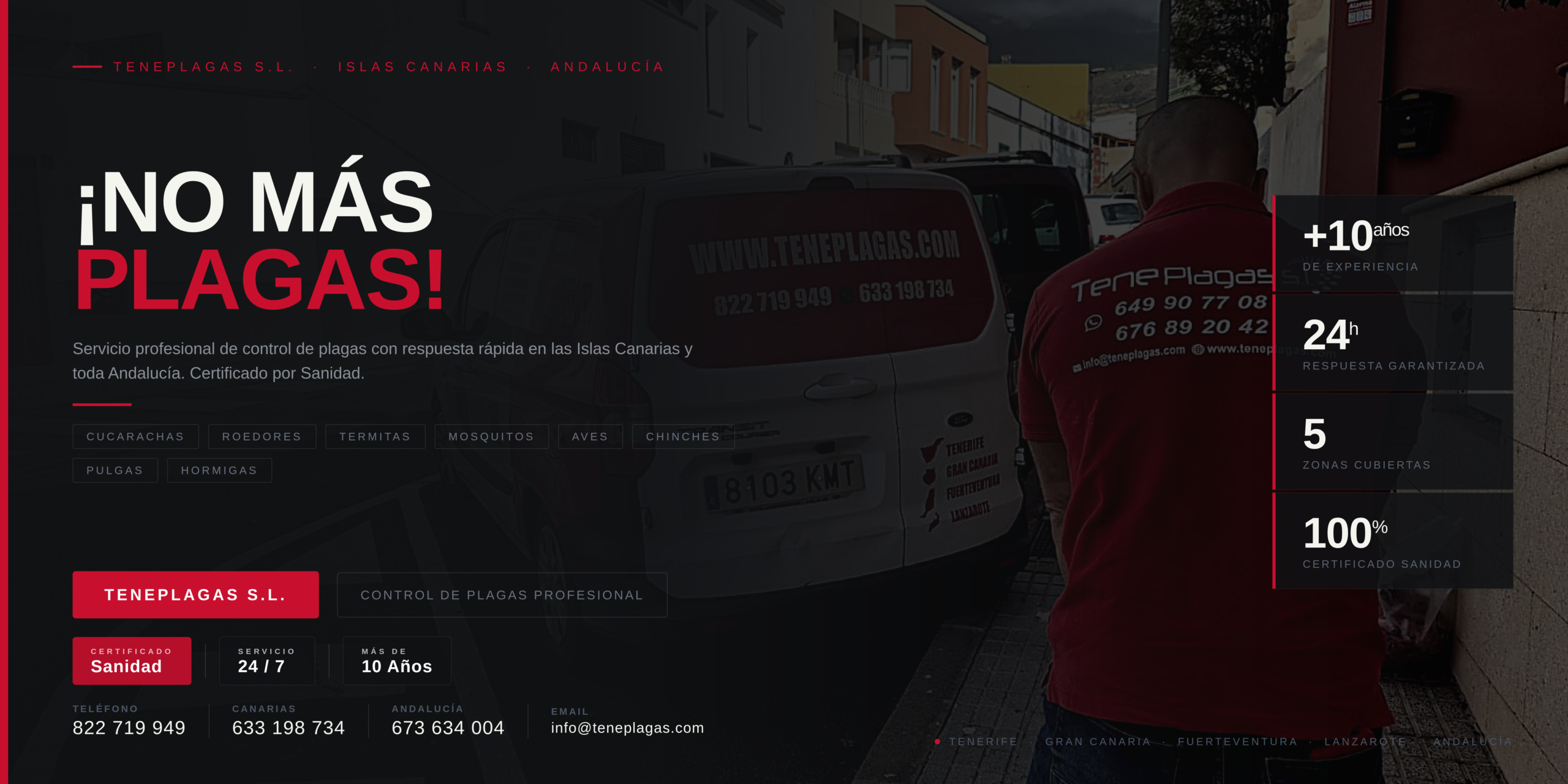Teneplagas: empresa de control de plagas en Canarias y Andalucía