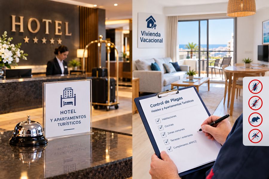 Control de plagas en hoteles y apartamentos turísticos